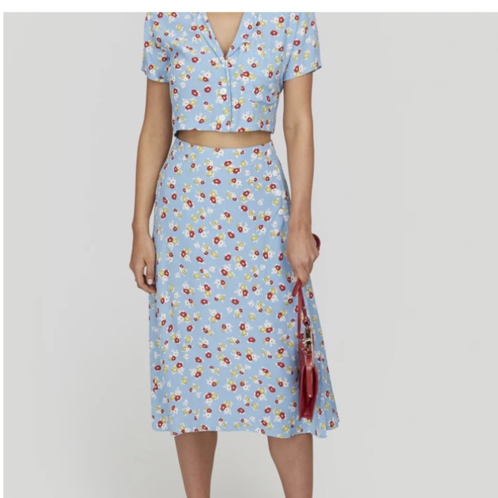 New Faithfull the Brand Floral Racquel Skirt 8